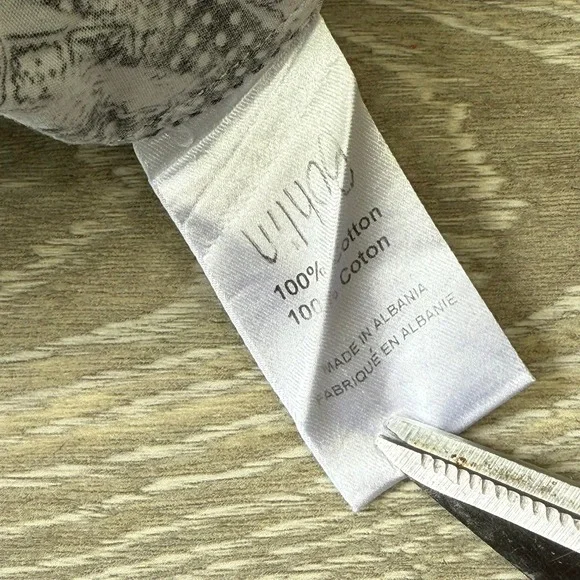 Saks Fifth Avenue Abstract‎ Floral Woven Button Up Shirt Black White 2XL - Picture 5 of 7